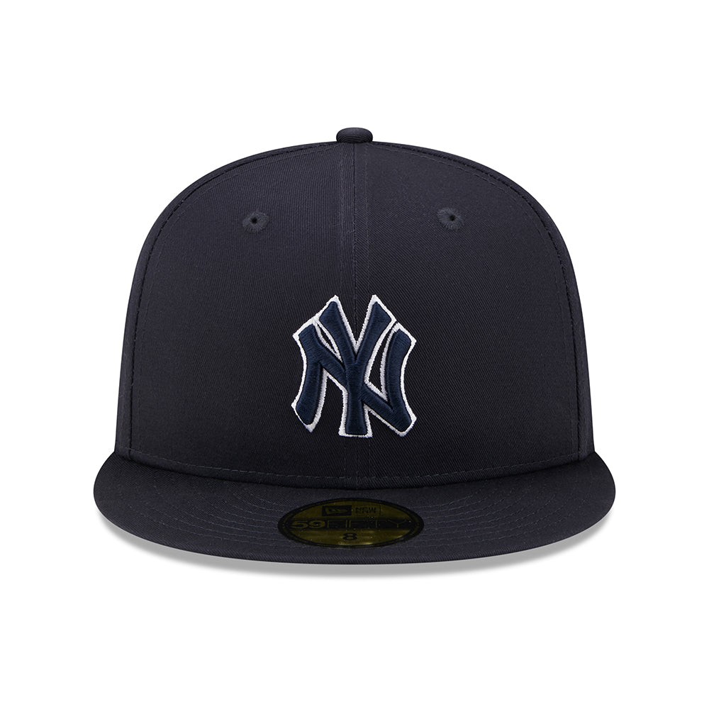 Casquette 59FIFTY MLB Team Outline New York Yankees bleu marine-blanc NEW ERA