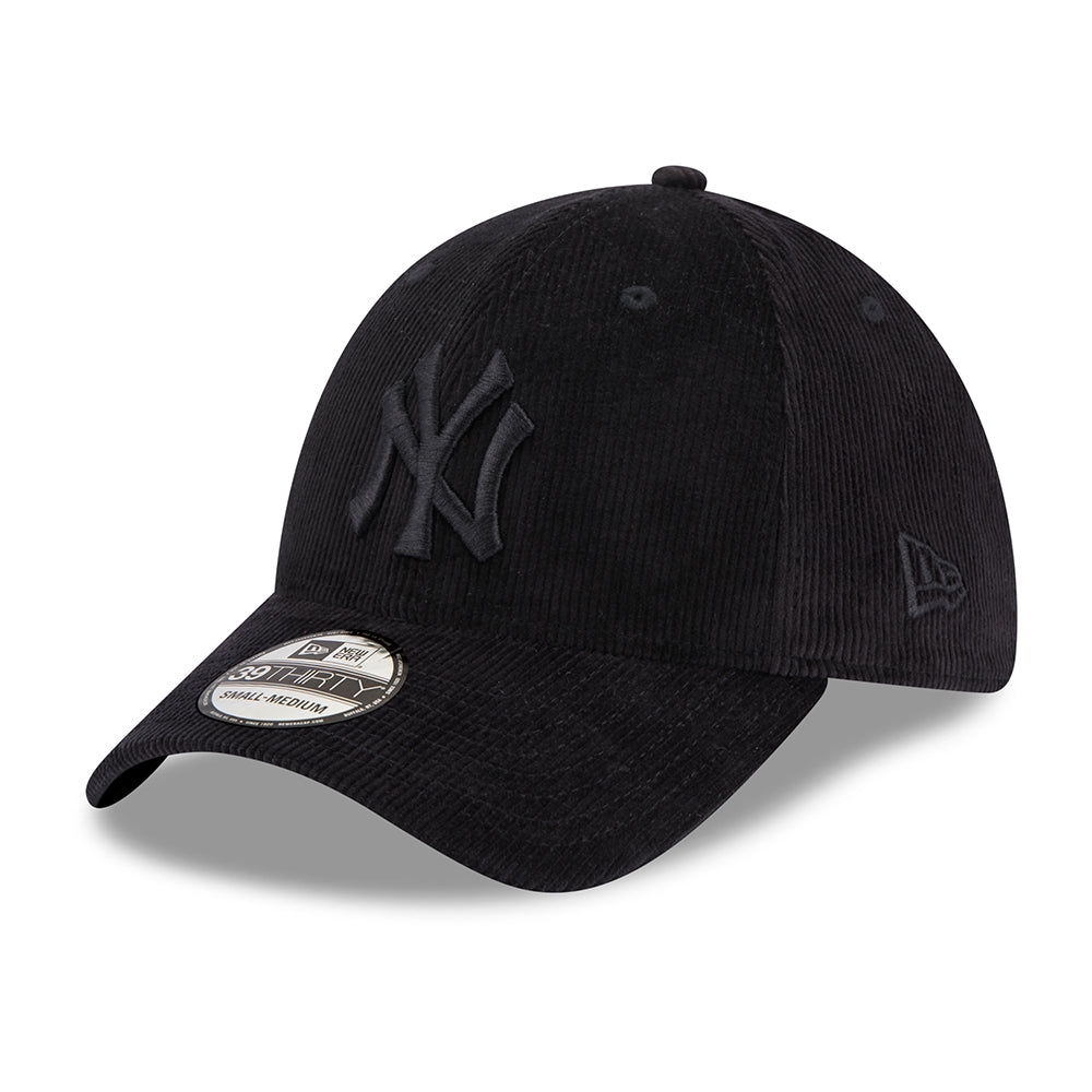 Casquette 39THIRTY MLB Cord II New York Yankees noir sur noir NEW ERA