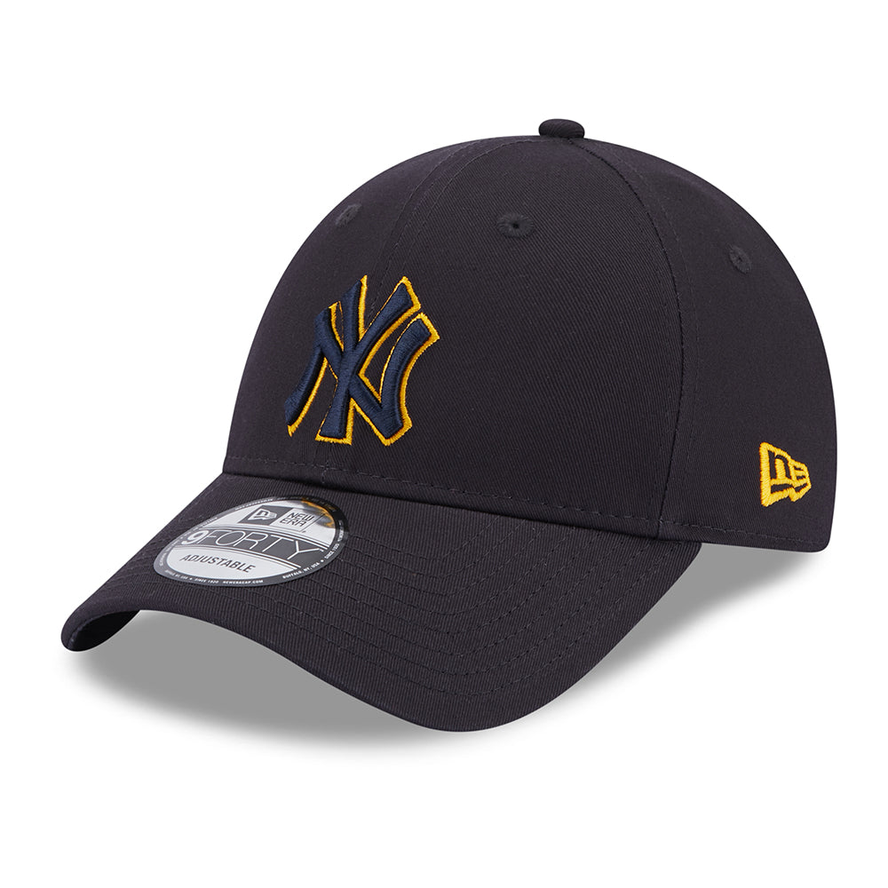 Casquette 9FORTY MLB Team Outline New York Yankees bleu marine-jaune NEW ERA