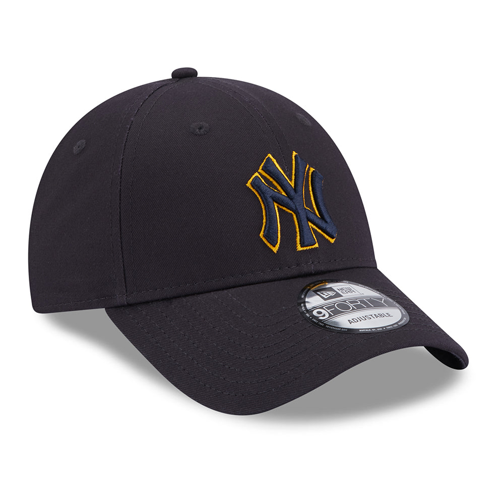Casquette 9FORTY MLB Team Outline New York Yankees bleu marine-jaune NEW ERA