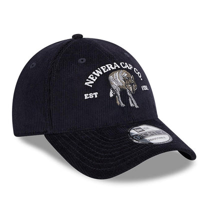 Casquette 9FORTY NE Cord Loup bleu marine NEW ERA