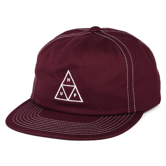 Casquette Snapback Non Structurée Triple Triangle groseille-blanc HUF