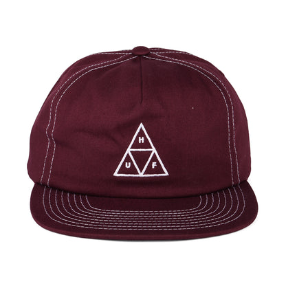 Casquette Snapback Non Structurée Triple Triangle groseille-blanc HUF