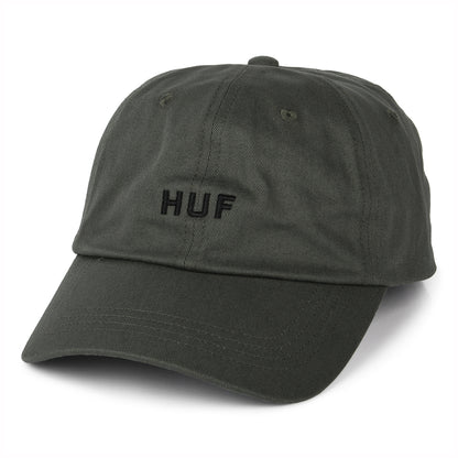 Casquette à Visière Incurvée en Coton Original Logo olive HUF