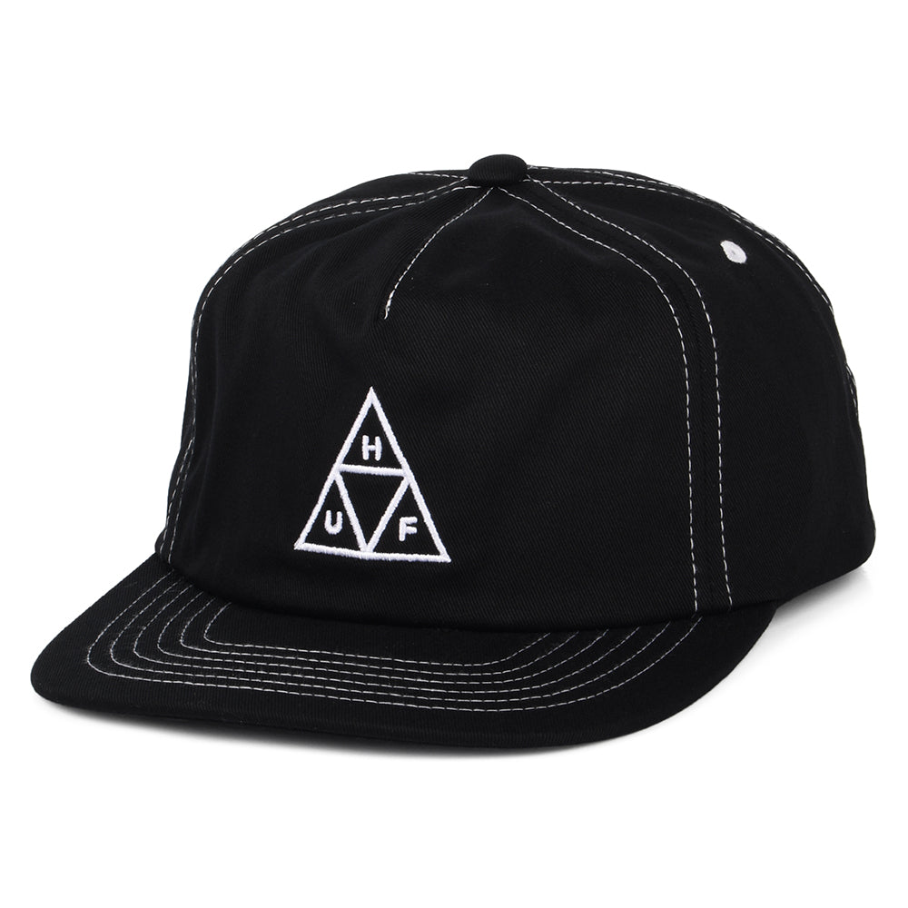 Casquette Snapback Non Structurée Triple Triangle noir-blanc HUF