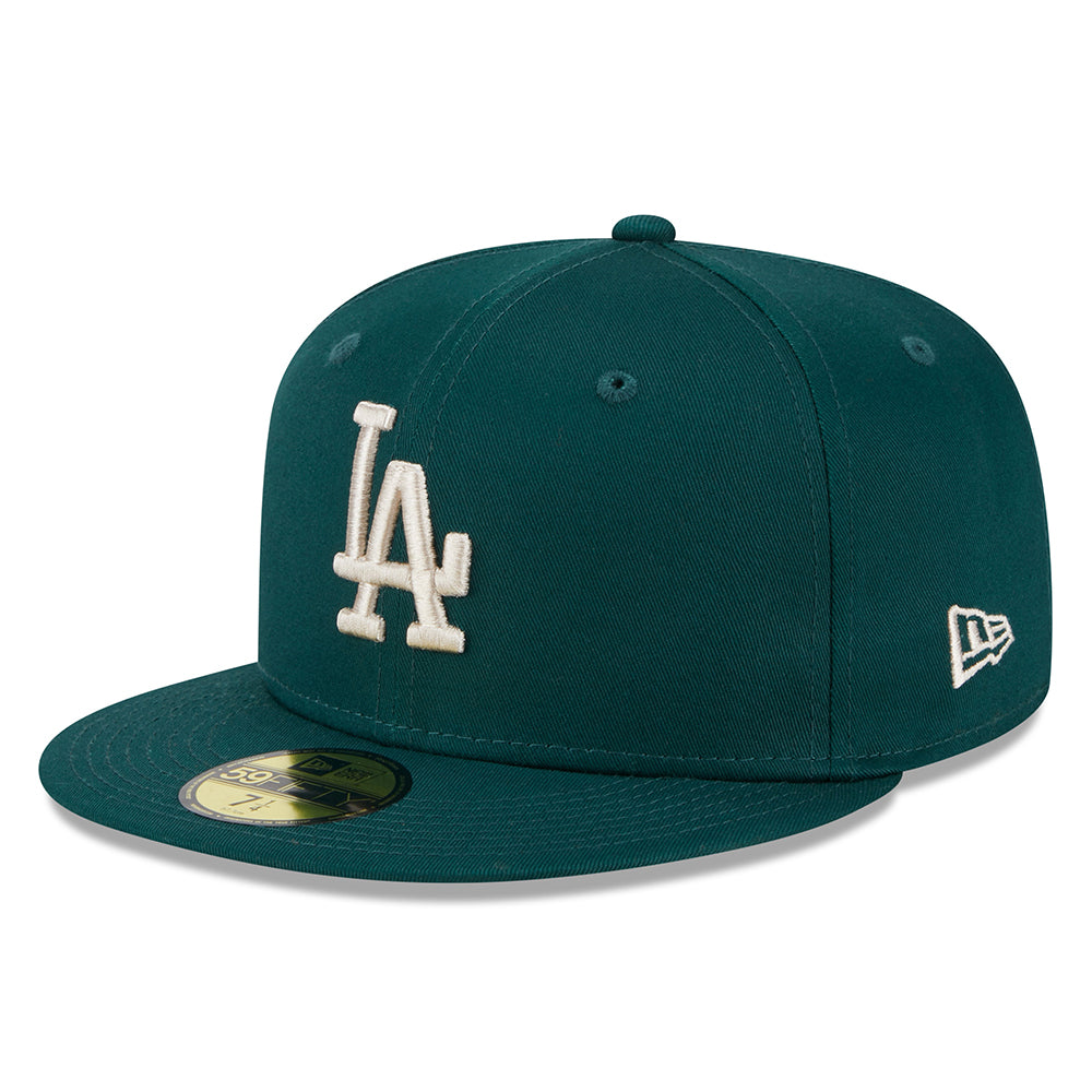 Casquette 59FIFTY MLB League Essential L.A. Dodgers vert foncé-pierre NEW ERA