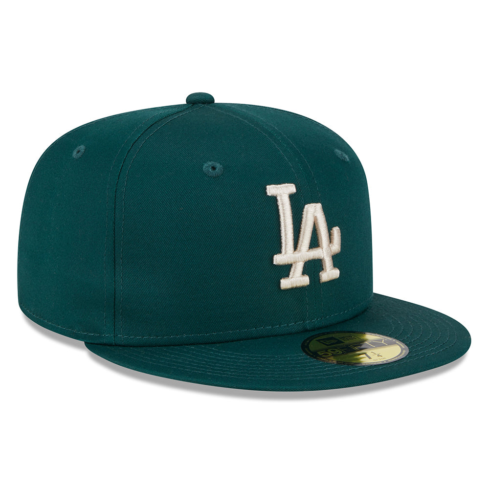 Casquette 59FIFTY MLB League Essential L.A. Dodgers vert foncé-pierre NEW ERA