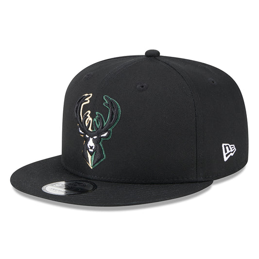 Casquette Snapback 9FIFTY NBA Split Logo Milwaukee Bucks noir NEW ERA