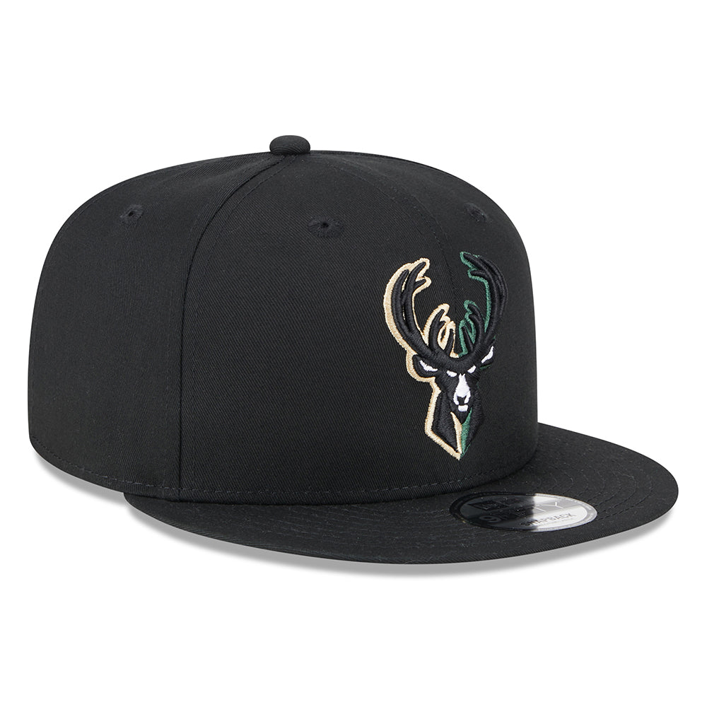 Casquette Snapback 9FIFTY NBA Split Logo Milwaukee Bucks noir NEW ERA