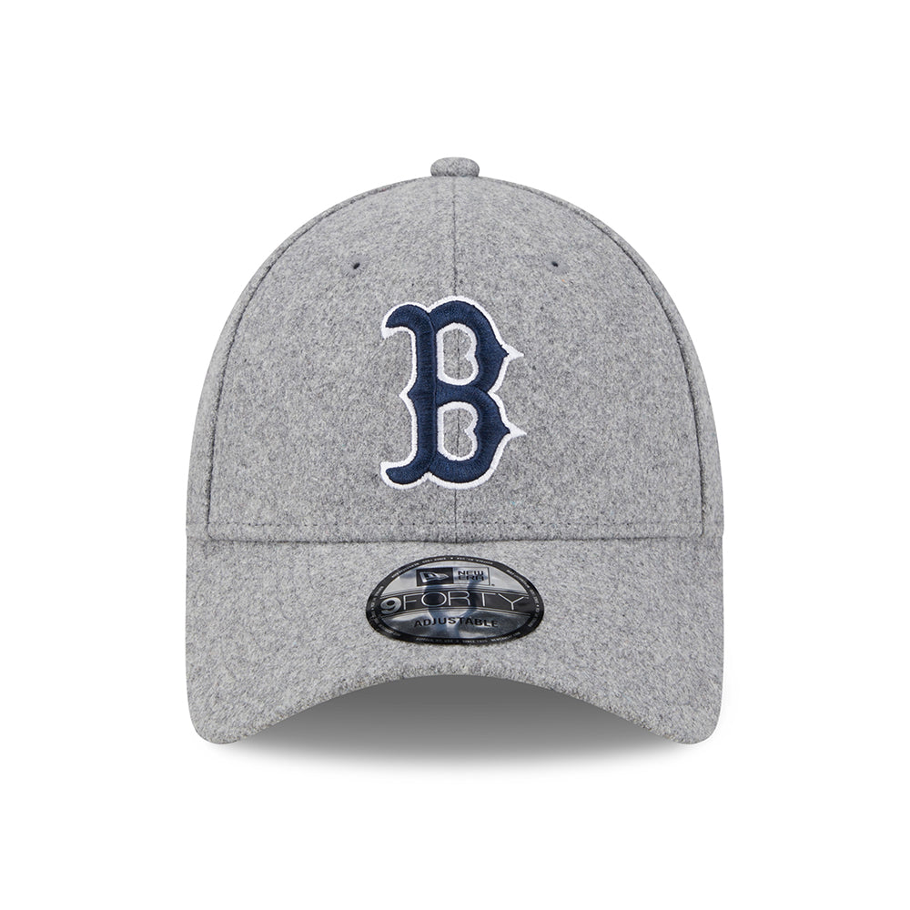 Casquette 9FORTY MLB Melton Wool Essential Boston Red Sox gris-bleu marine NEW ERA