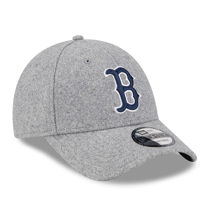 Casquette 9FORTY MLB Melton Wool Essential Boston Red Sox gris-bleu marine NEW ERA