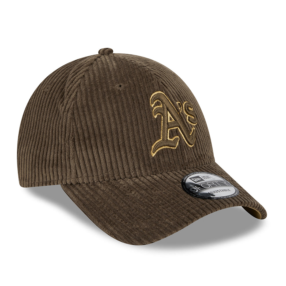 Casquette 9FORTY MLB Wide Cord Oakland Athletics marron-bronze NEW ERA