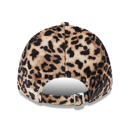 Casquette Femme 9FORTY MLB Leopard Velour New York Yankees marron-rose NEW ERA