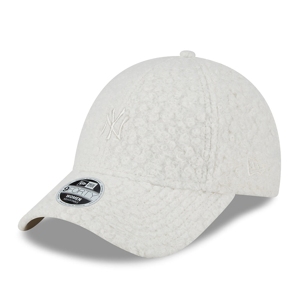 Casquette Femme 9FORTY MLB Hypertexture New York Yankees blanc cassé NEW ERA