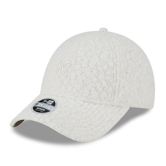 Casquette Femme 9FORTY MLB Hypertexture New York Yankees blanc cassé NEW ERA
