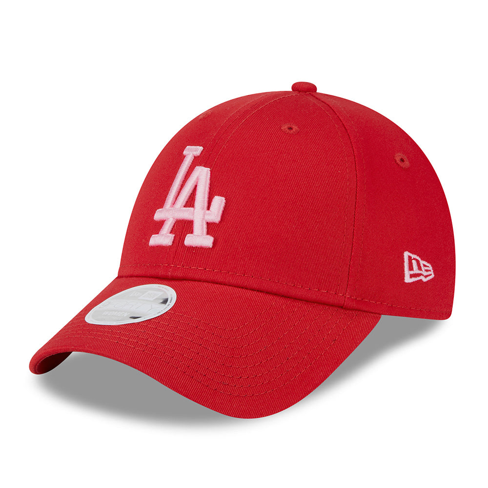 Casquette Femme 9FORTY MLB League Essential L.A. Dodgers écarlate-rose NEW ERA
