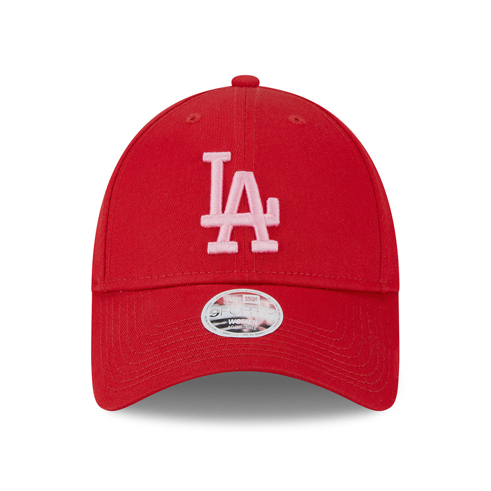 Casquette Femme 9FORTY MLB League Essential L.A. Dodgers écarlate-rose NEW ERA