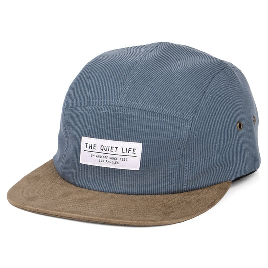 Casquette 5 Panel Cord Combo bleu-beige sable THE QUIET LIFE