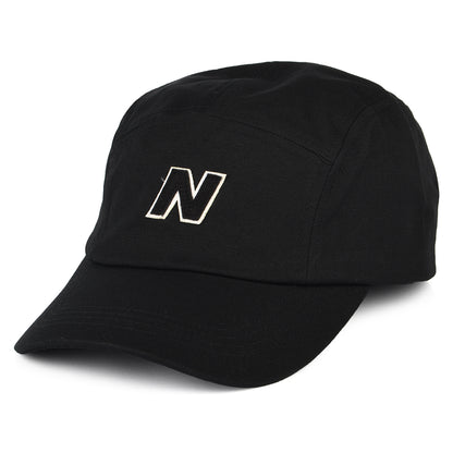 Casquette 5 Panel Block N en Coton Sergé noir NEW BALANCE