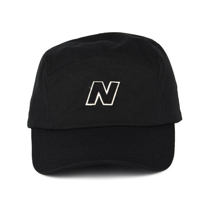 Casquette 5 Panel Block N en Coton Sergé noir NEW BALANCE