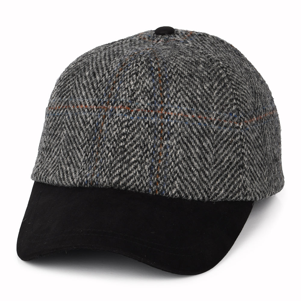 Casquette en HARRIS TWEED gris-noir FAILSWORTH