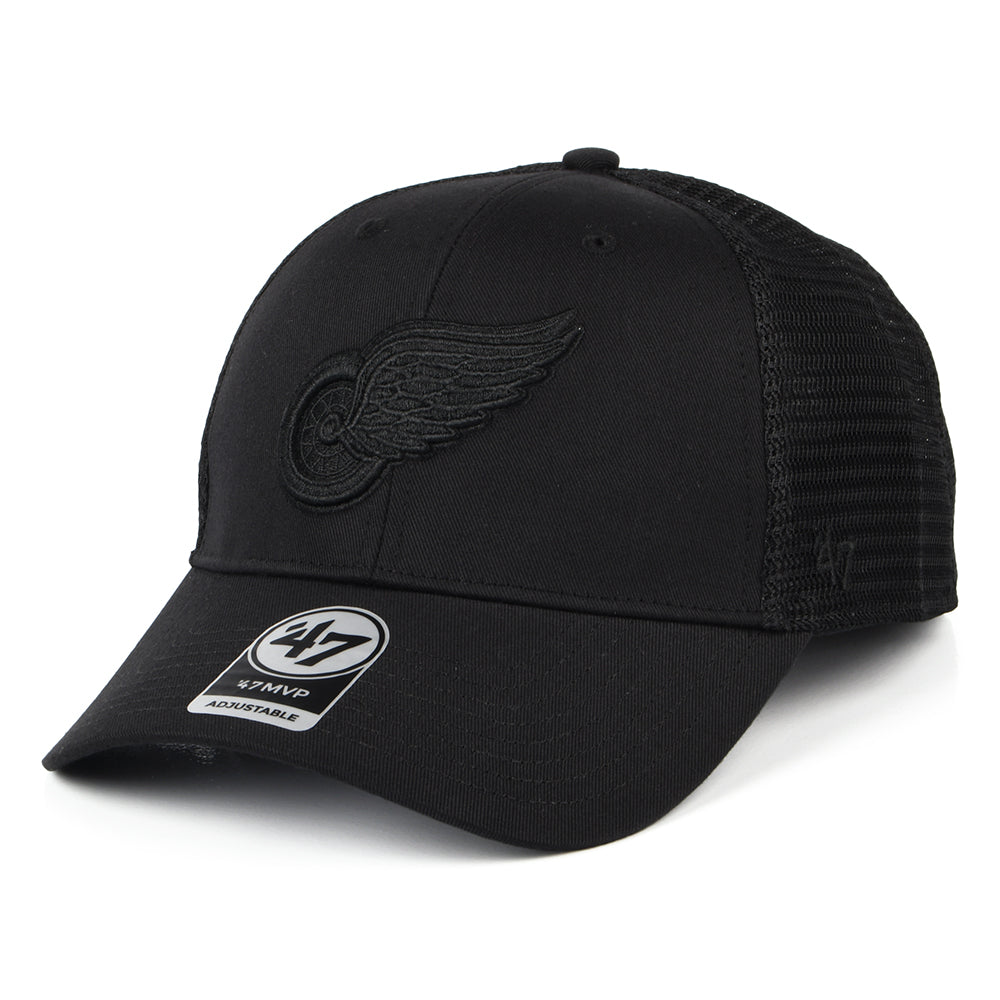 Casquette Trucker NHL Branson MVP Detroit Red Wings noir sur noir 47 BRAND