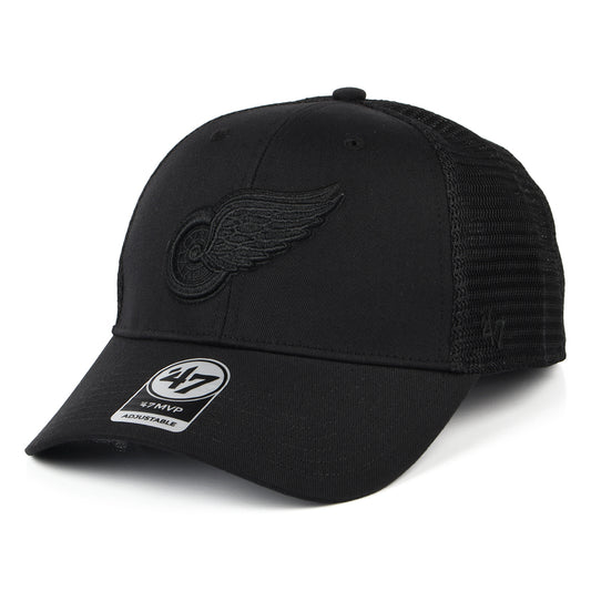 Casquette Trucker NHL Branson MVP Detroit Red Wings noir sur noir 47 BRAND