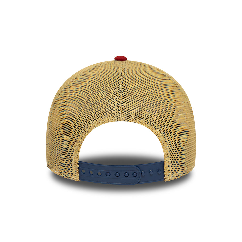 Casquette Trucker NE Patch A-Frame bleu marine-rouge NEW ERA