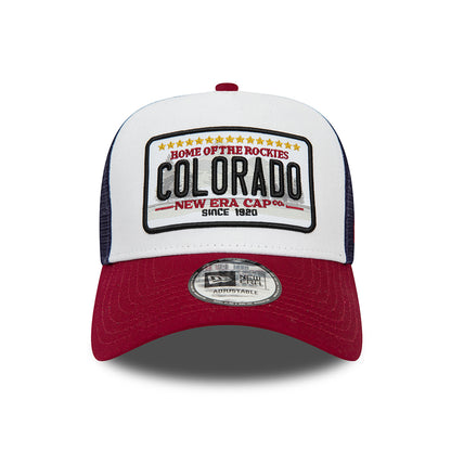 Casquette Trucker Patch A-Frame Colorado blanc-cardinal-bleu marine NEW ERA