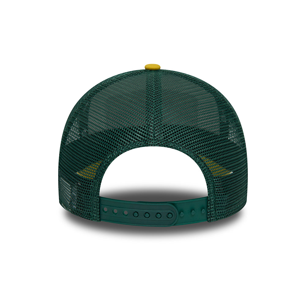 Casquette Trucker Patch A-Frame California blanc-jaune-vert foncé NEW ERA