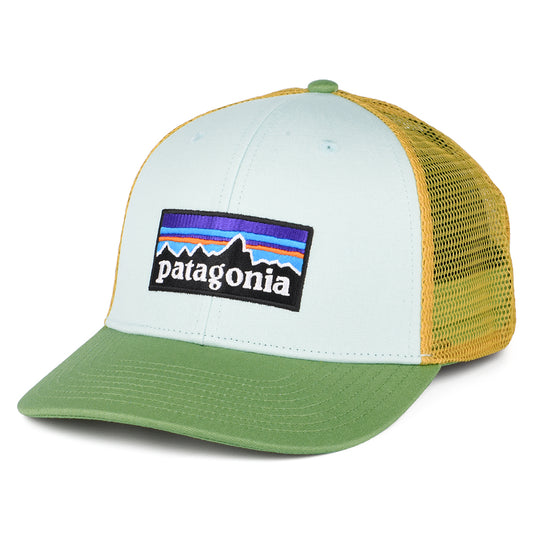 Casquette Trucker en Coton Bio P-6 Logo menthe-vert-moutarde PATAGONIA