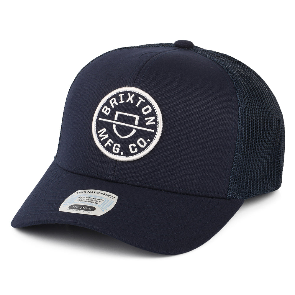 Casquette Trucker Crest NetPlus MP bleu marine délavé BRIXTON