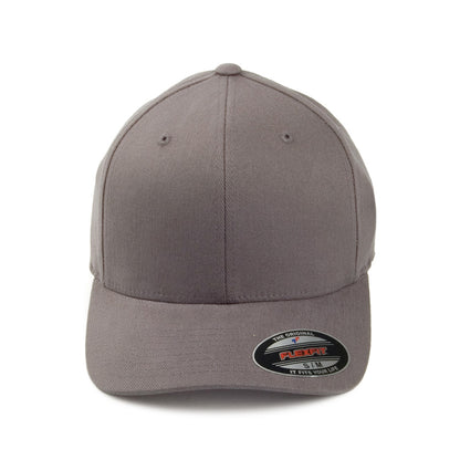 Casquette en Coton Sergé Brossé Mid-Pro gris FLEXFIT