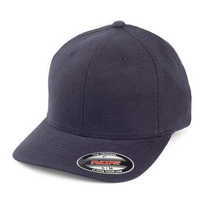 Casquette en Coton Sergé Brossé Mid-Pro bleu marine FLEXFIT
