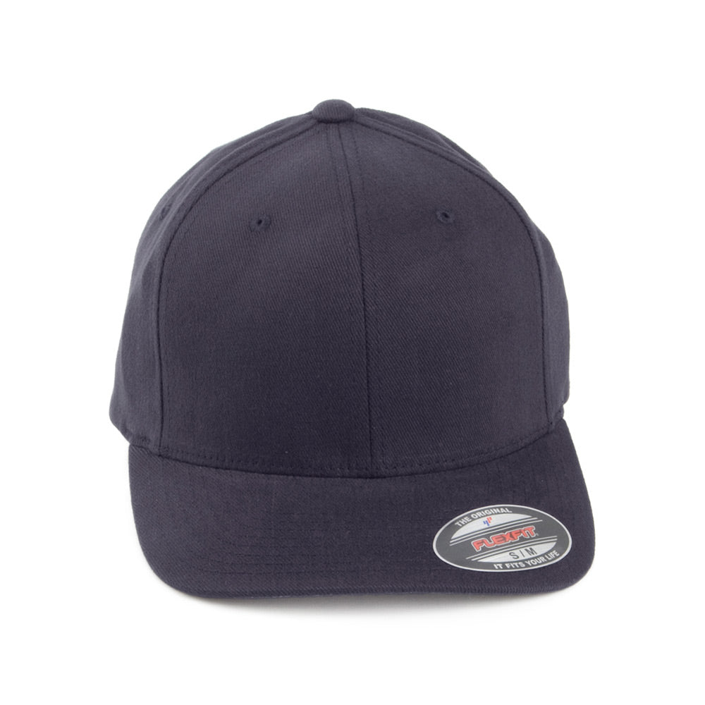 Casquette en Coton Sergé Brossé Mid-Pro bleu marine FLEXFIT