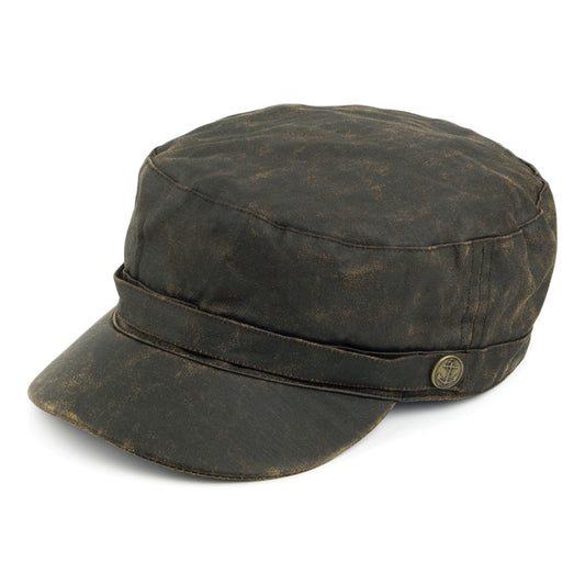 Casquette Militaire en Coton à Effet Usé marron JAXON & JAMES