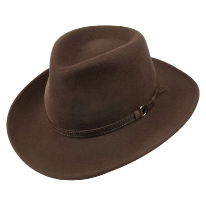 Chapeau Australien en Laine Déformable marron OLNEY