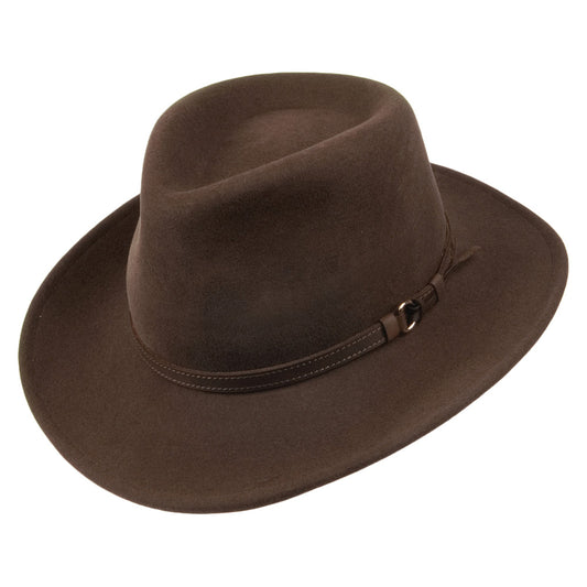 Chapeau Australien en Laine Déformable marron OLNEY