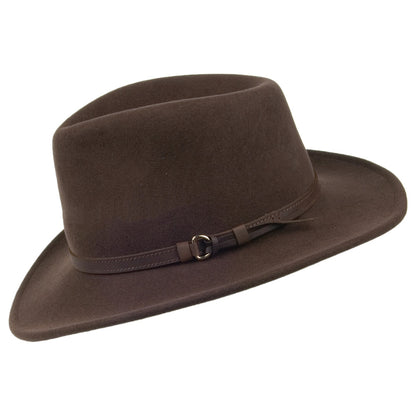 Chapeau Australien en Laine Déformable marron OLNEY