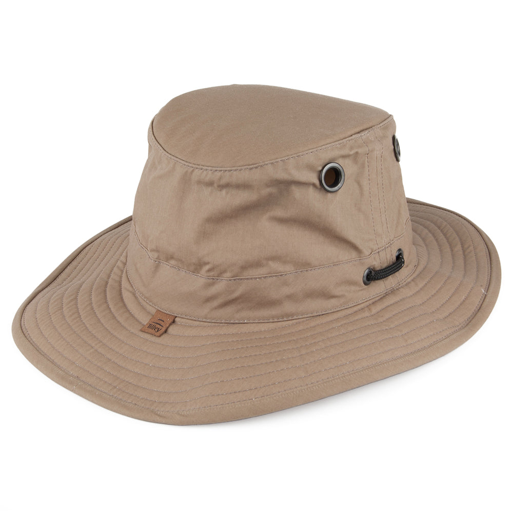 Chapeau Été Pliable En Coton Ciré LWC55 beige sable TILLEY