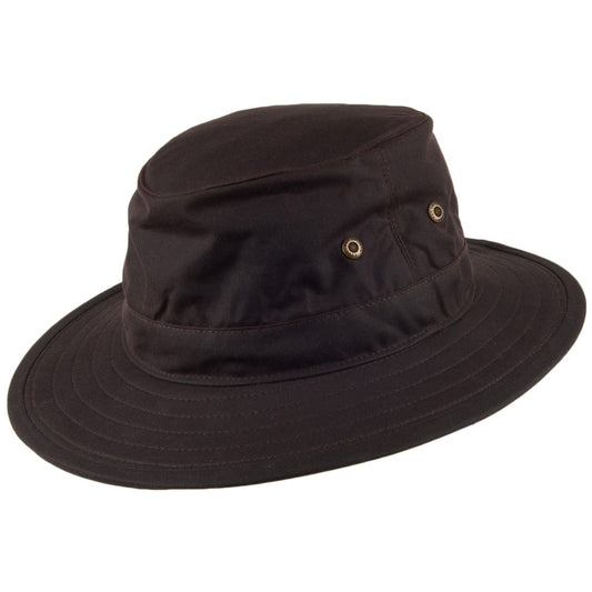 Chapeau Traveller en Coton Ciré Britannique marron FAILSWORTH