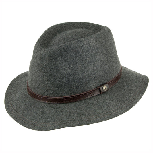 Chapeau Fedora en Laine Feutrée Hydrofuge Tessa gris SUNDAY AFTERNOONS