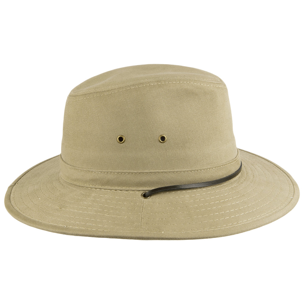 Chapeau Australien en Coton avec Jugulaire khaki DORFMAN PACIFIC