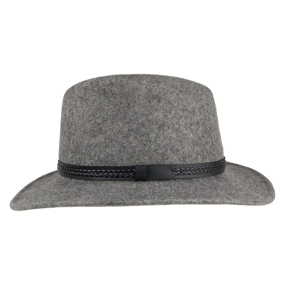 Chapeau Fedora Laine Feutrée Hydrofuge TWF1 Montana mélange de gris TILLEY