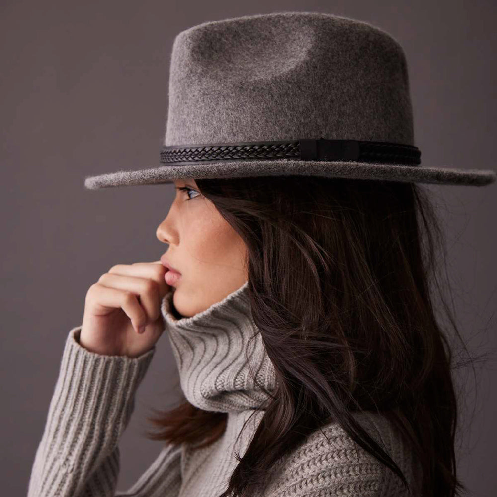 Chapeau Fedora Laine Feutrée Hydrofuge TWF1 Montana mélange de gris TILLEY