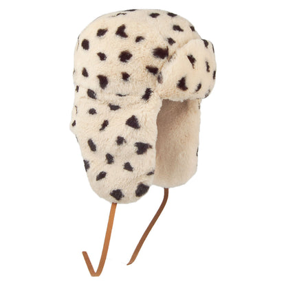 Chapka en Fausse Fourrure Dalmatien Lucerne Bomber crème-noir BARTS