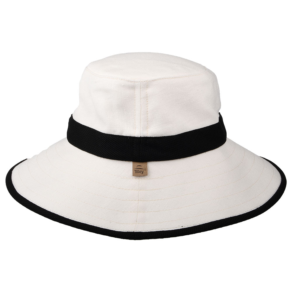 Chapeau Été Pliable en Chanvre Adrienne noir-blanc TILLEY