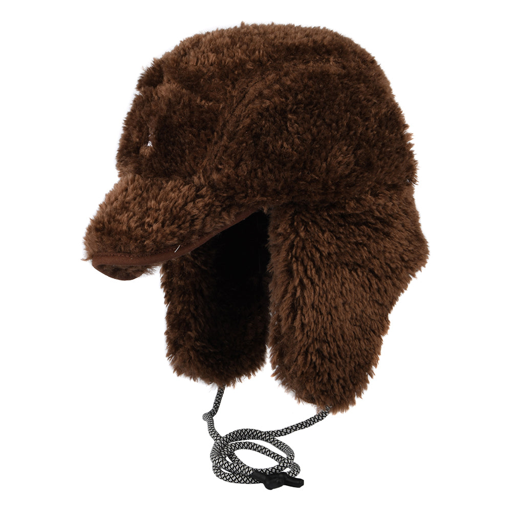Casquette Saharienne en Imitation Peau de Mouton Utility marron KANGOL