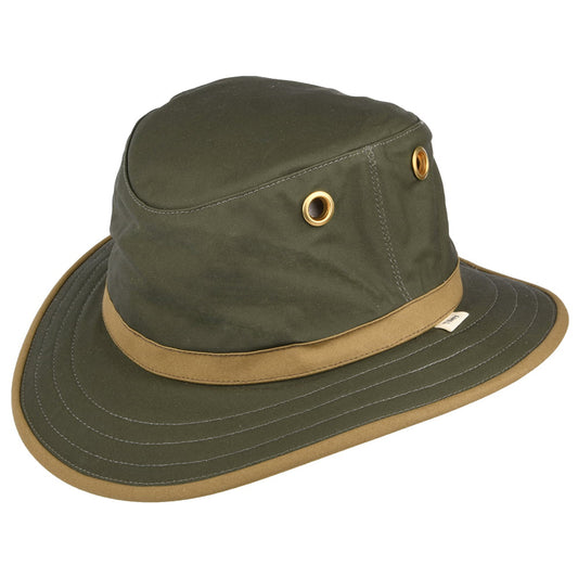 Chapeau Australien en Coton Ciré TWC7 olive TILLEY