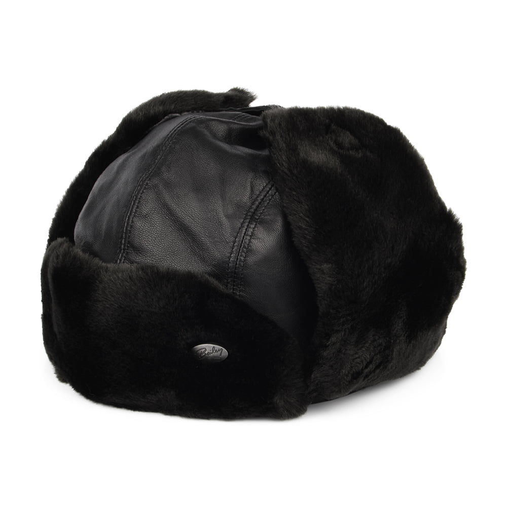 Chapka en Cuir Vega noir BAILEY